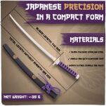 Oryginalna Japońska Katana Tokugawa Nożyk do Listów ze Stojakiem KT-22I - 5