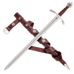 RĘCZNIE KUTY MIECZ ZAKONU TEMPLARIUSZY Z POCHWĄ I PASEM WS501691 Pasowanie Wojowników Maryi - 8