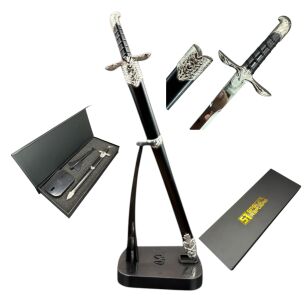 Mini Miecz Altair z Pochwą 22 cm inspirowany Assassins Creed Nożyk Do listów plus Stojak i pudełko prezentowe KW1041