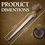 Miecz Króla Theodena Herugrim Inspirowany Lord of The Rings z Zawieszką 97 cm JT6203B - 7