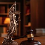 Okazała Temida z wagą i mieczem 31 cm rzeźba brąz symbol sprawiedliwości sygnowana 57 Special Replicas TEM-01 - 5