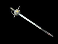 NOŻYK DO LISTÓW WSPANIAŁY RENESANSOWY RAPIER (11) plus stojak - 19