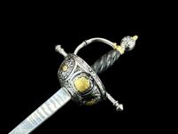 NOŻYK DO LISTÓW WSPANIAŁY RENESANSOWY RAPIER (11) plus stojak - 9