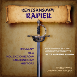 NOŻYK DO LISTÓW WSPANIAŁY RENESANSOWY RAPIER (11) plus stojak - 24