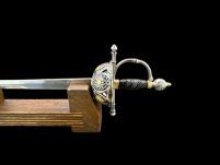 NOŻYK DO LISTÓW WSPANIAŁY RENESANSOWY RAPIER (11) plus stojak - 3