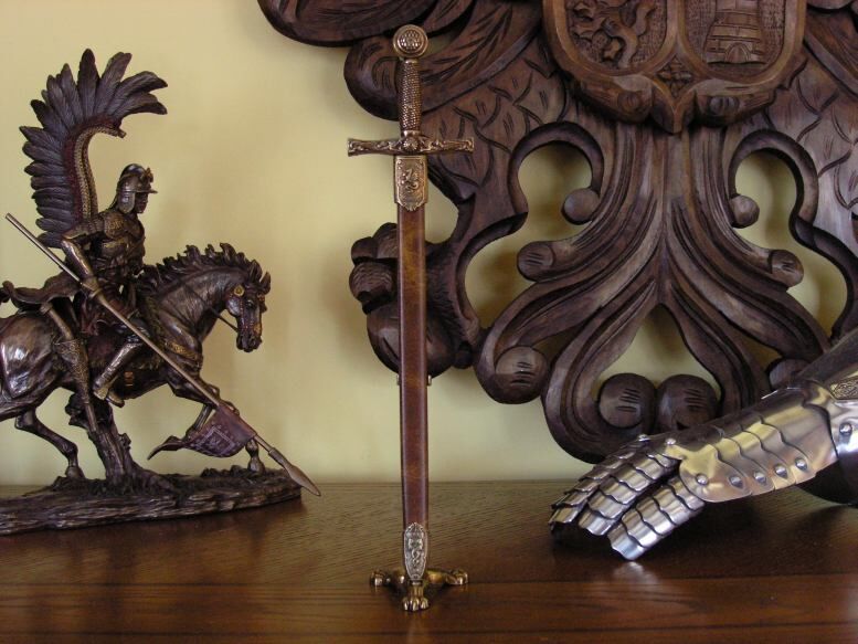 NOŻYK DO LISTÓW MIECZ EXCALIBUR Z POCHWĄ  (F-3030)