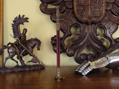 NOŻYK DO LISTÓW PARADNA SZPADA NAPOLEOŃSKA Z POCHWĄ  (F-3029)