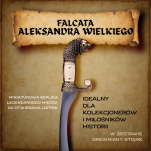 Nożyk do listów miniaturka miecz falcata Aleksandra Wielkiego (24)plus stojak - 14