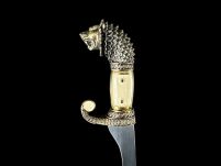 Nożyk do listów miniaturka miecz falcata Aleksandra Wielkiego (24)plus stojak - 11