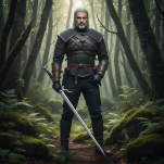 Duży miecz Geralta z pochwą i pasem 126 cm inspirowany Wiedźmin the Witcher dekoracyjny 9322 - 8