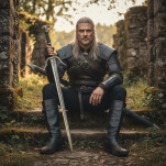 Duży miecz Geralta z pochwą i pasem 126 cm inspirowany Wiedźmin the Witcher dekoracyjny 9322 - 10