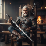 Duży miecz Geralta z pochwą i pasem 126 cm inspirowany Wiedźmin the Witcher dekoracyjny 9322 - 11