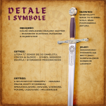 DUŻY NOŻYK DO LISTÓW EKSKALIBUR KRÓLA ARTURA (01) plus stojak - 14