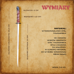 Nożyk do listów miniaturka historyczny miecz japońska katana (13)plus stojak - 23