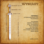 NOŻYK DO LISTÓW MINIATURKA RZYMSKIEGO GLADIUSA (30)plus stojak - 13