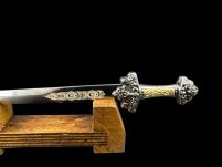 Nożyk do listów miniaturka historyczny miecz wikingów (02) plus stojak - 22