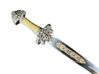 Nożyk do listów miniaturka historyczny miecz wikingów (02) plus stojak - 18