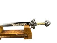 Nożyk do listów miniaturka historyczny miecz wikingów (02) plus stojak - 20