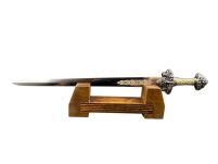 Nożyk do listów miniaturka historyczny miecz wikingów (02) plus stojak - 24