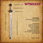 Nożyk do listów miniaturka historyczny miecz wikingów (02) plus stojak - 26