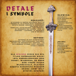 Nożyk do listów miniaturka historyczny miecz wikingów (02) plus stojak - 27