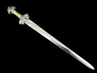 Nożyk do listów miniaturka historyczny miecz wikingów (02) plus stojak - 9