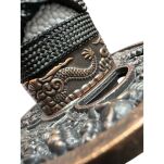 Miecz Katana Ostrze Bambusowe Czarny Smok z Pochwą i Stojakiem HK1138WD - 16