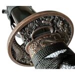 Miecz Katana Ostrze Bambusowe Czarny Smok z Pochwą i Stojakiem HK1138WD - 20