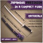 Oryginalna Japońska Katana Date Masamune Nożyk do Listów ze Stojakiem KT-22D - 4