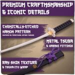 Oryginalna Japońska Katana Date Masamune Nożyk do Listów ze Stojakiem KT-22D - 5