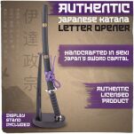 Oryginalna Japońska Katana Date Masamune Nożyk do Listów ze Stojakiem KT-22D - 6