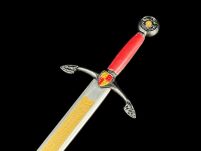 NOŻYK DO LISTÓW MINIATURKA HISTORYCZNY MIECZ CZARNEGO KSIĘCIA (10)plus stojak - 9