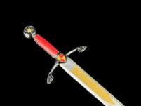 NOŻYK DO LISTÓW MINIATURKA HISTORYCZNY MIECZ CZARNEGO KSIĘCIA (10)plus stojak - 10