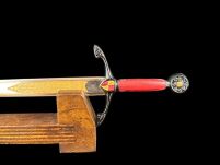 NOŻYK DO LISTÓW MINIATURKA HISTORYCZNY MIECZ CZARNEGO KSIĘCIA (10)plus stojak - 11