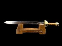 Nożyk do listów miniaturka historyczny miecz gladiatorów (04) plus stojak - 2
