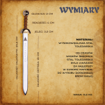 Nożyk do listów miniaturka historyczny miecz gladiatorów (04) plus stojak - 19